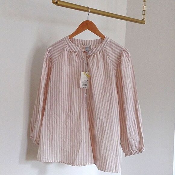 NWT a new day striped cotton tunic top large - Picture 4 of 7